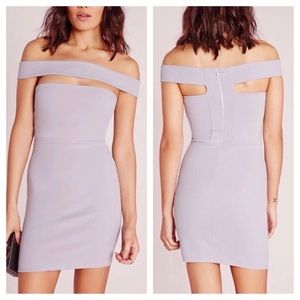 XS Missguided lavender bodycon dress